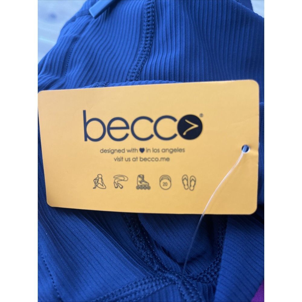 Women's High-Rise Seamless Bike/ Fitness Shorts - Becco XS Navy Blue - Picture 3 of 4